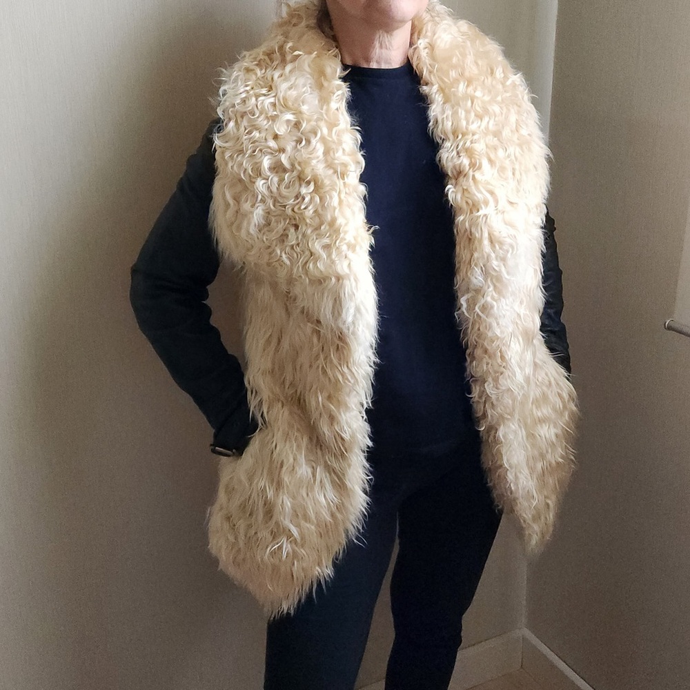 Genuine Goat Fur wRemovable Gen Leather Sleeves Made in Argentina Jacket… - Picture 4 of 16